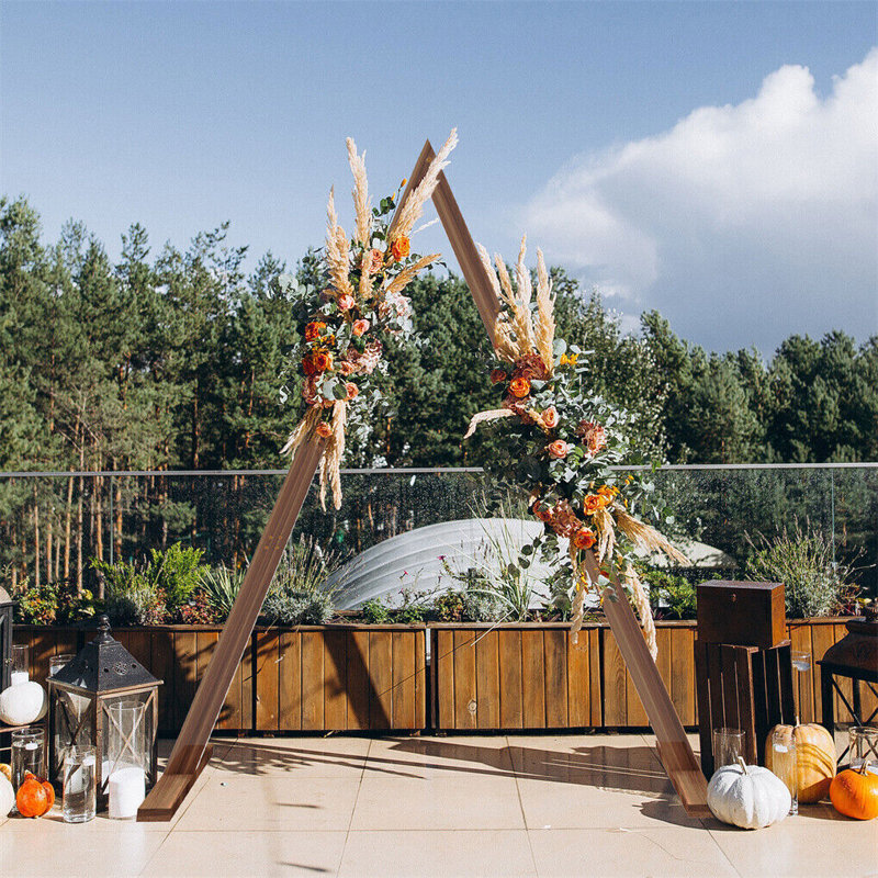 LUVODI Wooden Triangle Wedding Arch & Reviews | Wayfair LUVODI Wooden Triangle Wedding Arch & Reviews | Wayfair